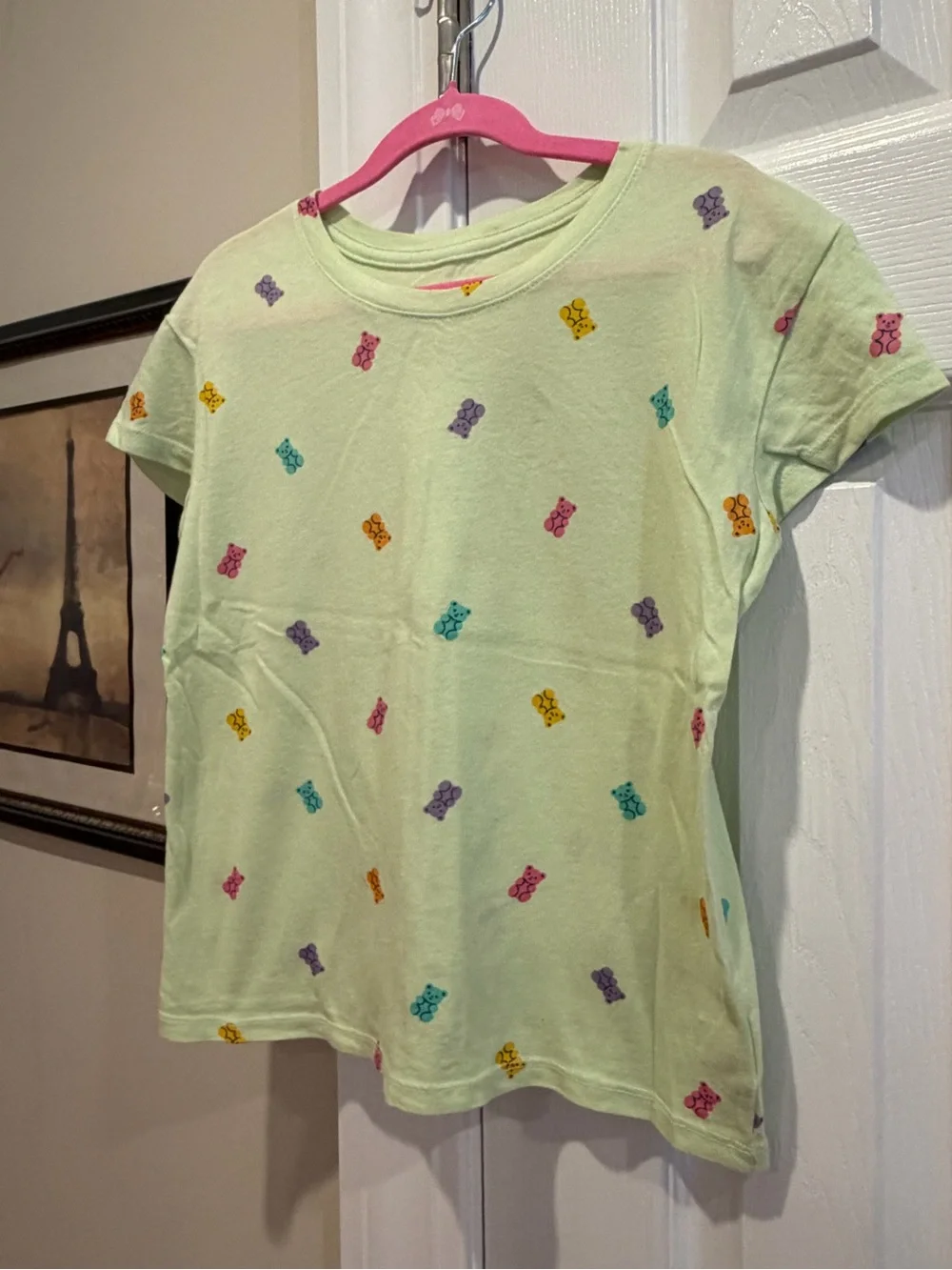 Old Navy Kids Light Green Gummy Bear Print Tee